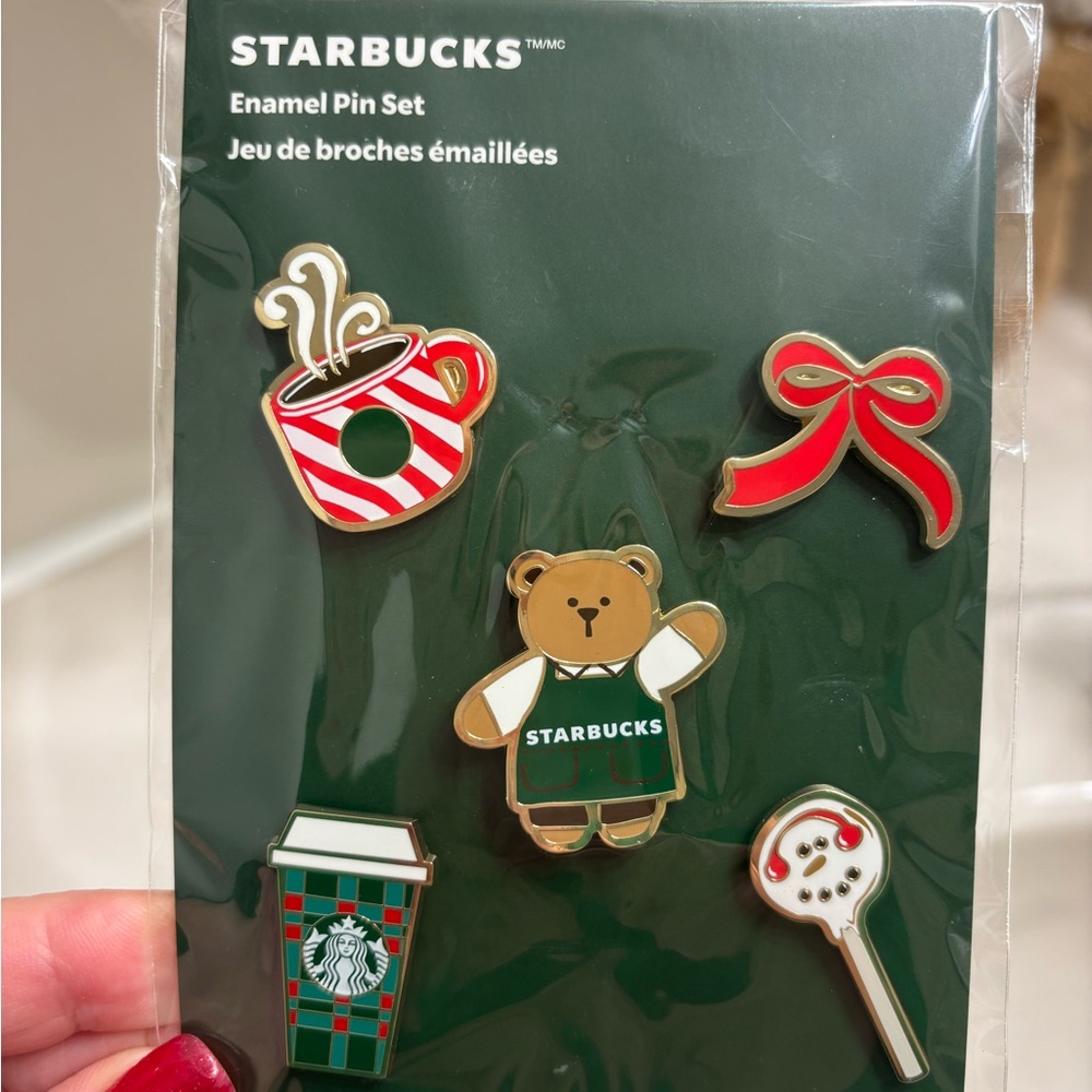 Starbucks Festive Enamel Pin Collection - Red and Green